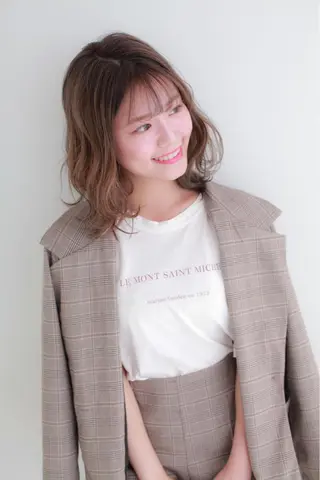 ミディアム カラー NYNY四條畷店 森 亮人のヘアスタイル