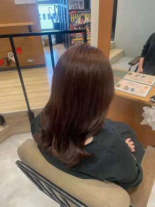 セミロング 艶カラー 🎀良川琴奈のヘアスタイル