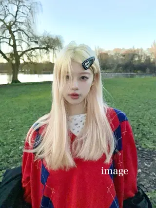 カラー 韓国透明感color 🤍sawako🏹のヘアスタイル