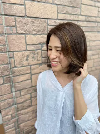 ミディアム Hair Lepps所属・Lepps れいなのヘアスタイル