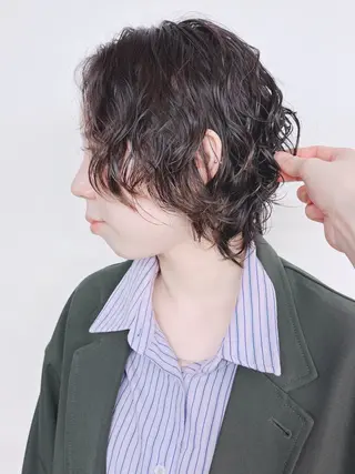 ショート ウルフ／パーマ 🐺🌀寺門和紗のヘアスタイル