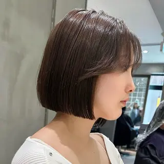 ショート 艶カラー/ボブ /似合わせ/田口愛那のヘアスタイル