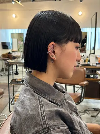 ショート 梅田/透明感カラー ボブレイヤーきょうかのヘアスタイル