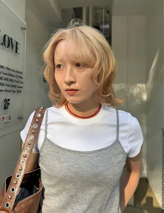 ミディアム カラー 松本 雪愛のヘアスタイル
