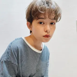 ショート カラー ショート/ボブ/ パーマ/柏原良亮のヘアスタイル