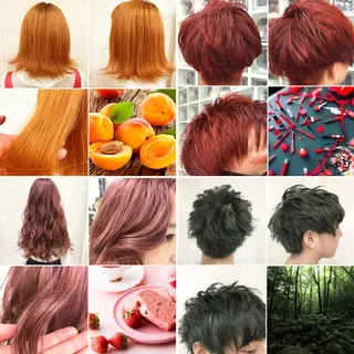 ロング カラー "PEPPU "所属・派手髪、ハイトーン ショートヘアShinのヘアスタイル