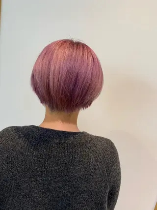 ショート カラー 小島嵩人 縮毛矯正 髪質改善のヘアスタイル