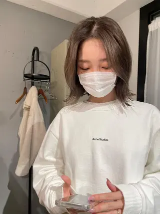 ミディアム カラー ZOA classic hair所属・東 みのりのヘアスタイル