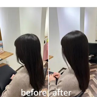 ロング 髪質改善/マツパ 垢抜け透明カラー衣笠のヘアスタイル