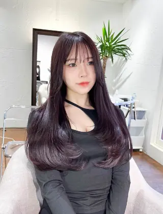 ロング カラー 小河 恵子のヘアスタイル