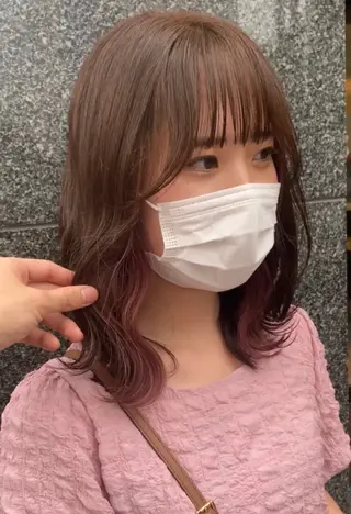 セミロング カラー Agu hair TENOE大宮氷川参道店所属・☀️透明感艶感カラー 増田魁土☀️のヘアスタイル