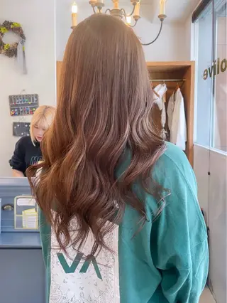 ロング パーマ ボブ ブリーチ/miinaのヘアスタイル