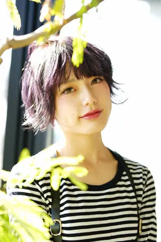 ショート カラー ハイトーン/レイヤー /ケアブリーチ石川治のヘアスタイル