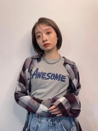 ショート カラー パーマ* 顔まわり似合わせのヘアスタイル