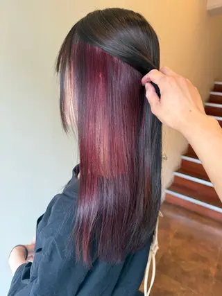 ロング カラー くわこ ひなたのヘアスタイル