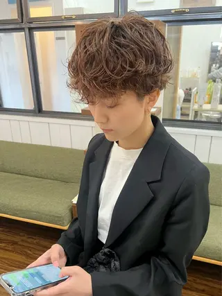 ショート パーマ YURAGI🤍 SAEのヘアスタイル