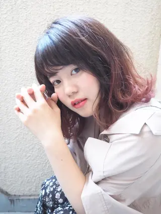 ミディアム Grace Unge 名駅 完全個室/髪質改善 【グレイスアンジュ メイエキ】所属・加藤 えりのヘアスタイル