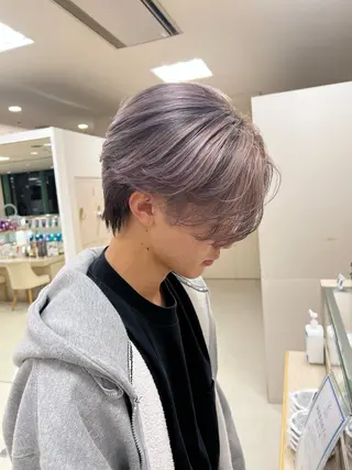 ショート カラー メンズ ハイトーン/ウルフ /レイヤー/坂野幸伸のヘアスタイル