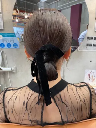 ロング ヘアアレンジ Kozy  hair design所属・東 史夏のヘアスタイル