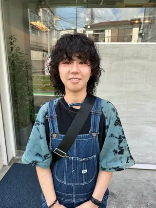 ミディアム パーマ パーマ/透明感カラー /ボブ/吉田一生のヘアスタイル