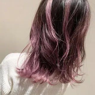 ミディアム カラー 髪質改善 カラー専門店のヘアスタイル