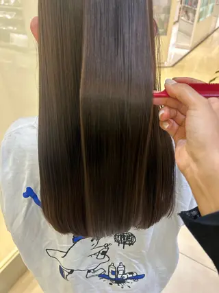 ロング カラー 艶質改善/縮毛矯正 ササキナツミのヘアスタイル