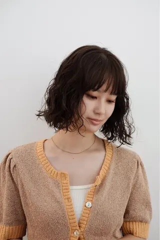 ミディアム カラー パーマ Teal所属・大石 沙季のヘアスタイル