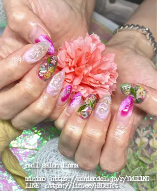 セミロング NAILSALON 🍔Timna🍟のネイルデザイン