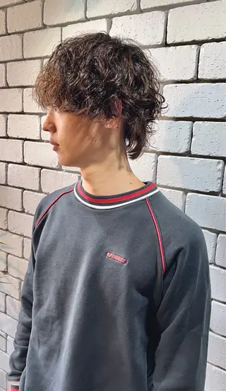 ミディアム パーマ メンズ men’s salon NOA solte. 【メンズサロン ノアソルテ】所属・メンズパーマ職人 加藤 弘貴のヘアスタイル