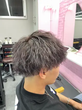 パーマ メンズ メンズ特化/パーマ/ ブリーチ/福島 千颯のヘアスタイル