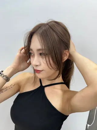 セミロング レイヤー×ツヤカラー 渋谷/kougaのヘアスタイル