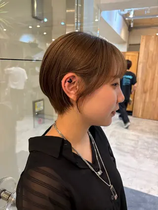 ショート カラー 似合わせカット‪// 鶴我万唯華のヘアスタイル