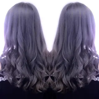 ロング カラー れん/ハイトーン /エクステ/韓国風のヘアスタイル