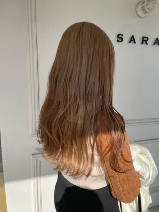 ロング カラー 木村 架音のヘアスタイル