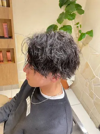 パーマ メンズ レディースカット ヒロヤのヘアスタイル