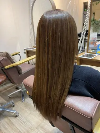 ロング カラー パーマ N° +aero 横浜のヘアスタイル