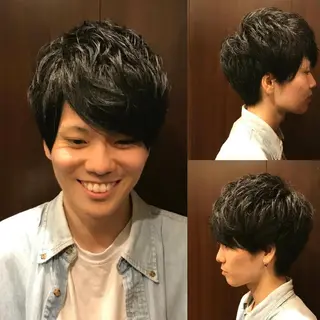 ミディアム メンズ BroTokyo 有楽町アシスタントのヘアスタイル