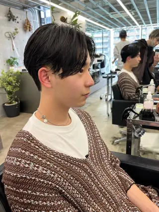 ショート メンズ ダブルカラー/ ケアブリーチ/クニトのヘアスタイル