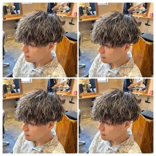 ミディアム パーマ メンズ 🟣メンズパーマ 川端 永遠🟣のヘアスタイル