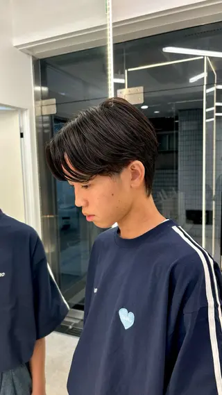 ショート カラー パーマ メンズ 森龍馬 メンズ専門美容師のヘアスタイル