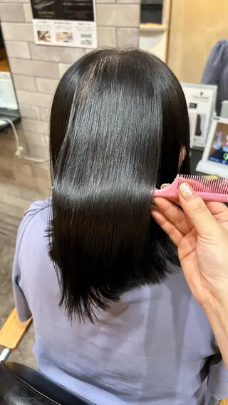 ミディアム lafith hair noa上新庄所属・かじももな｜パーマ ｜透明感カラー🤍のヘアスタイル