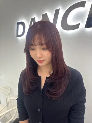 セミロング カラー 🎀愛されgirly ヘア🫧Ayakaのヘアスタイル