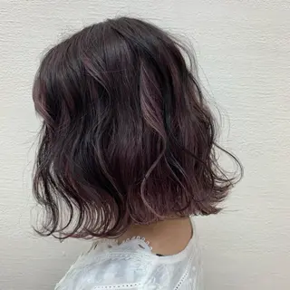 ミディアム カラー ウスイ ハルカのヘアスタイル