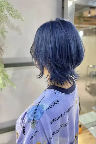 ミディアム カラー 菊地 紗矢のヘアスタイル