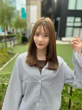 ミディアム 撮影カットモデル募集 前髪、顔周り/徳永のヘアスタイル