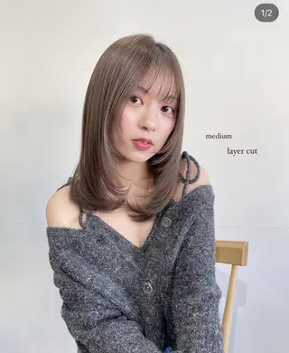 ミディアム sora/レイヤー/ 似合わせカット🎀のヘアスタイル