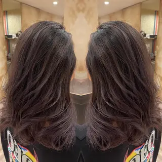 セミロング カラー peakshair所属・髪質改善/メンズパ ーマ𝒀𝑼𝑻𝑶のヘアスタイル