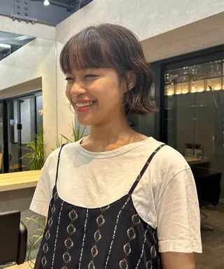 ショート ✳︎透明感カラー✳︎ ボブ✳︎nanaのヘアスタイル