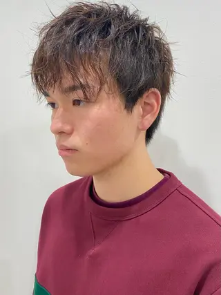 ショート カラー パーマ メンズ IVY joure Suzu.のヘアスタイル