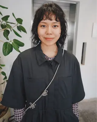 ミディアム パーマ STAN WOOD所属・似合わせcut 🔥yutakaのヘアスタイル